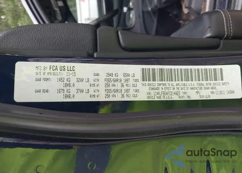 2015 Jeep Grand Cherokee Limited from USA, damaged, VIN 1C4RJFBG4FC214823